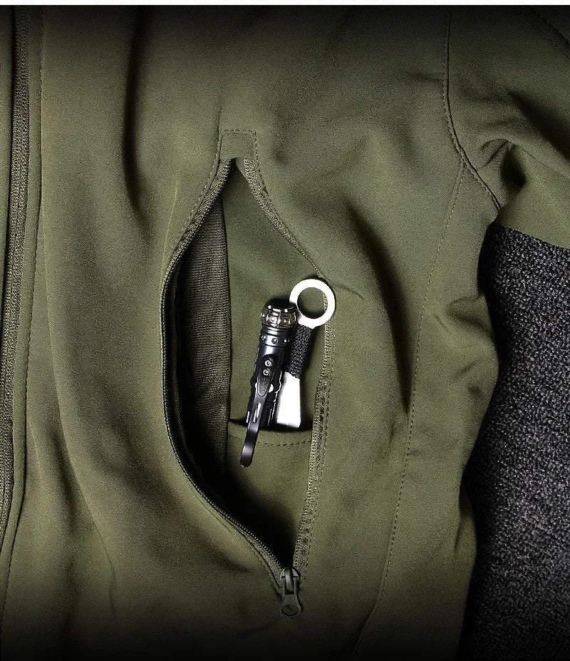 Men’s Soft Shell Tactical Set – Waterproof Fleece Lined Multi-Pocket Outdoor Wear