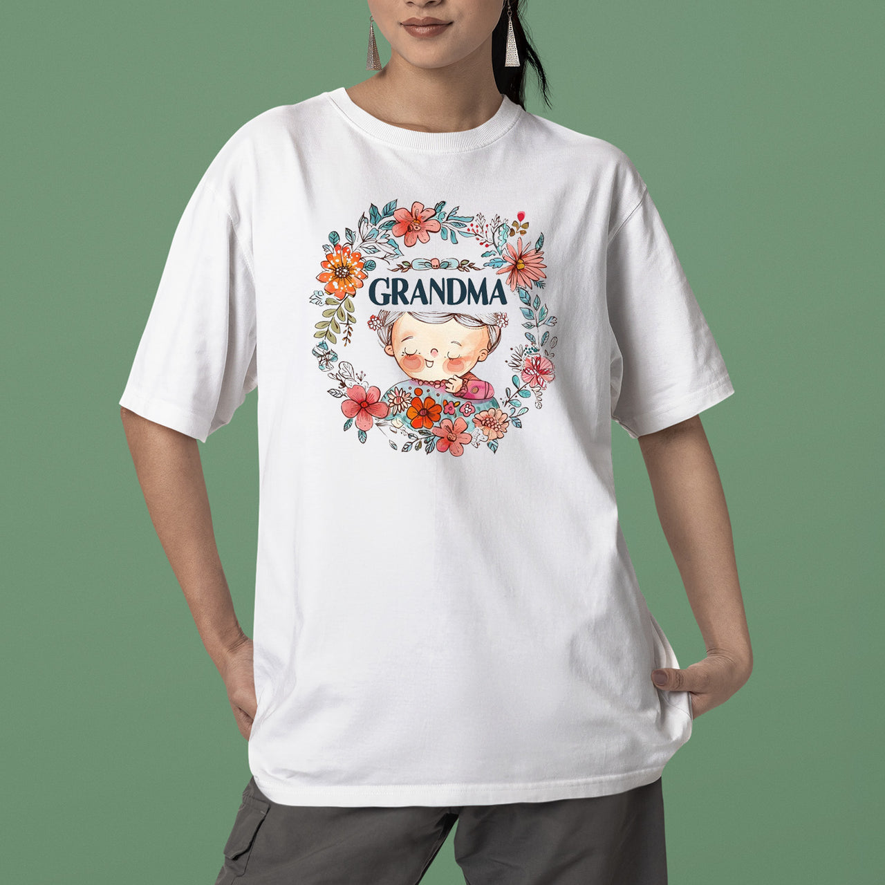 Cute Chibi Grandma T-Shirt, Cute Chibi Nana Shirt, Celebrate Mom, Nana Shirt, Grandma Hoodie, Grandma Shirt, Mother's Day Gift For Grandma, Happy Mother's Day 03