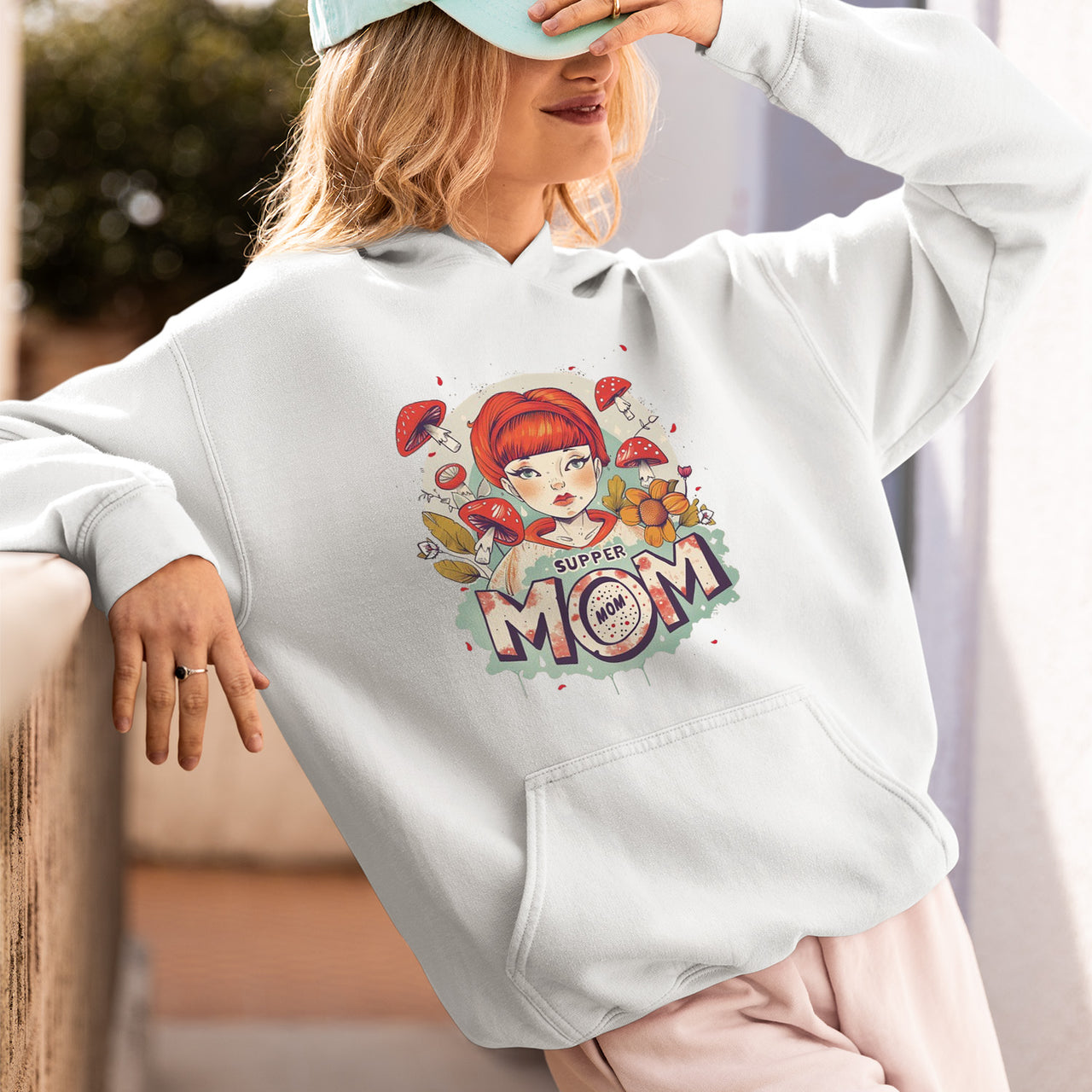 Supper Mom Mushroom T-Shirt, Cute Supper Mom Mushroom Sweatshirt, Retro Mama Mushroom Shirt, Celebrate Mom, Mama Shirt, Mom Shirt, Mother's Day Gift