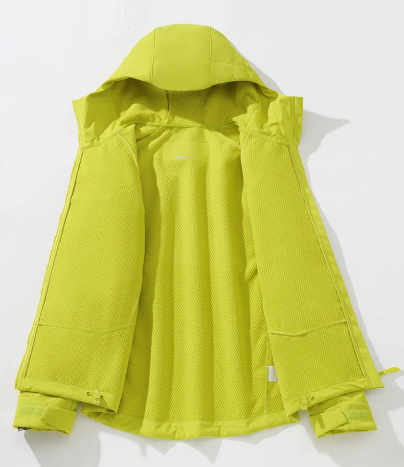 Men's & Women's Waterproof Softshell Jacket – Windproof Fleece-Lined Outdoor Hiking & Trekking Rain Coat