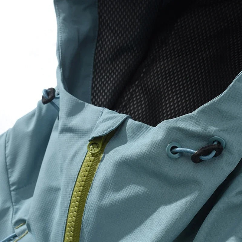 Men's Waterproof Outdoor Softshell Jacket – Hooded Windbreaker for Hiking, Trekking & Skiing