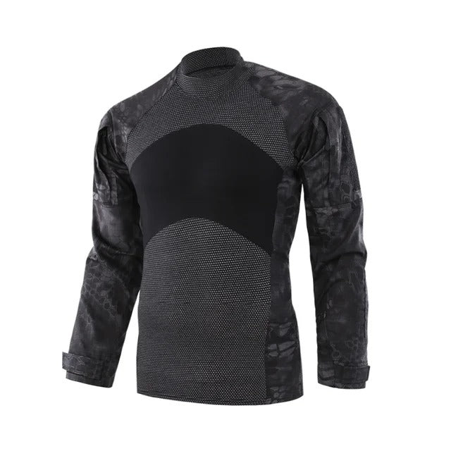 Men’s Long Sleeve Tactical T-Shirt – Camouflage Outdoor Performance Top