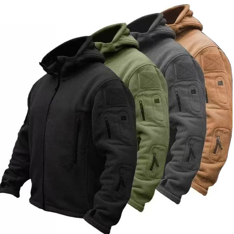Men's Polar Fleece Tactical Jacket – Warm Lightweight Outdoor Hiking Coat