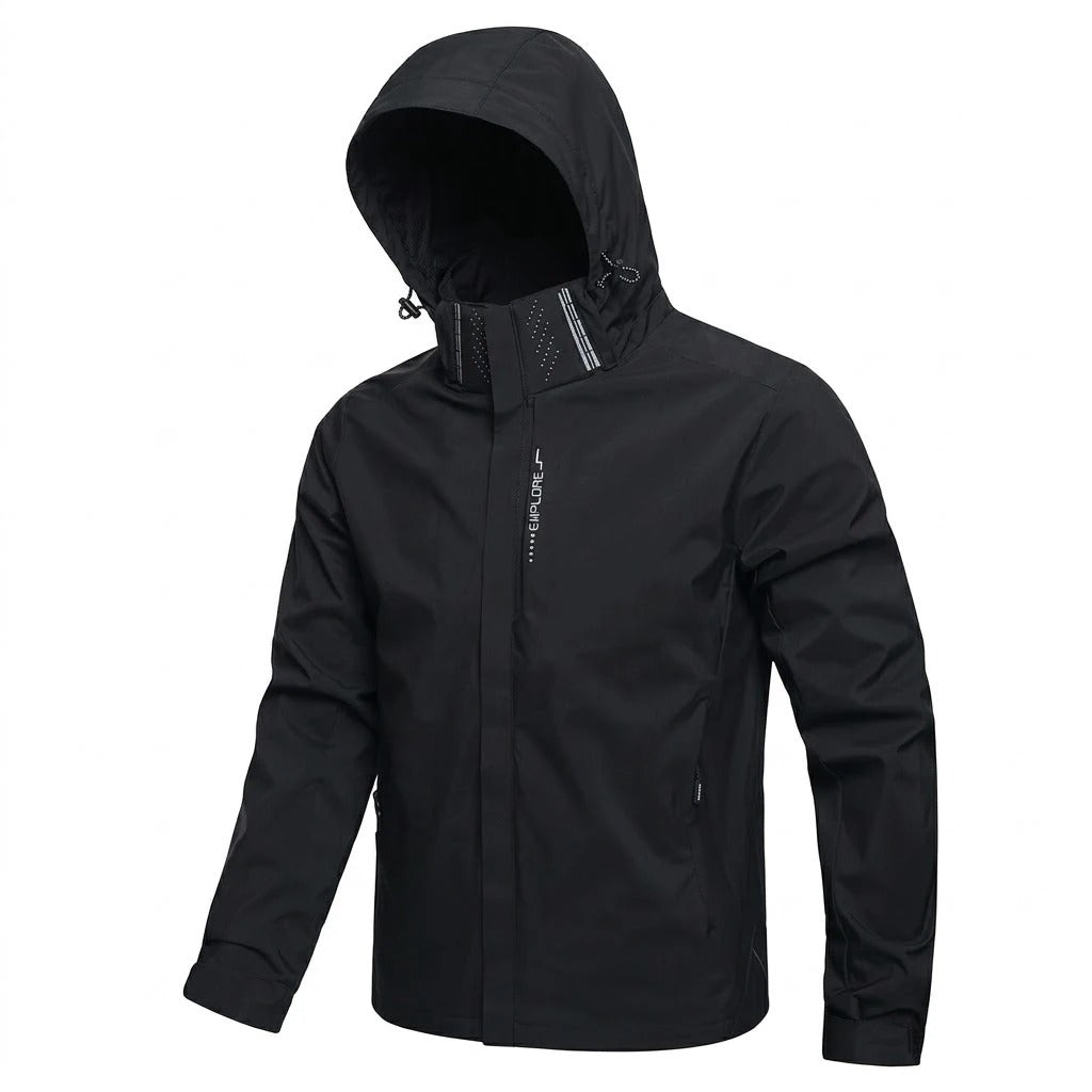 Men's Waterproof Outdoor Jacket – Lightweight Windproof Hooded Coat for Hiking, Cycling & Everyday Wear