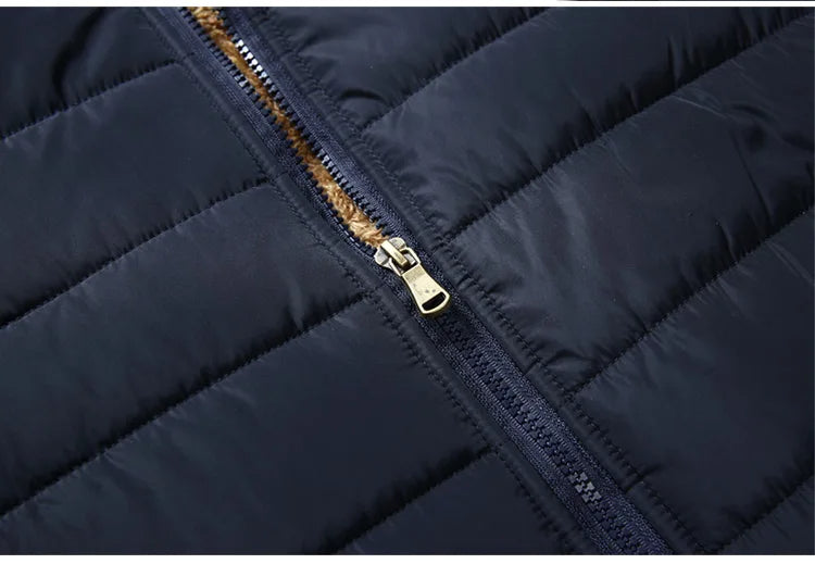 Men's Puffer Vest Warm Sleeveless Winter Jackets Waterproof Zipper Coats With Stand-Up Collar Casual Lightweight Outerwear For Cold Weather C9