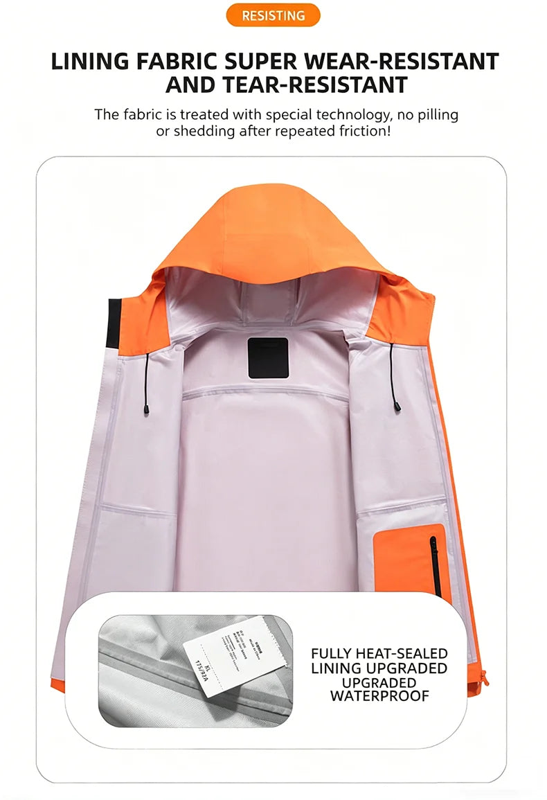 Ultra-Lightweight Waterproof Jacket for Men & Women – Breathable Windproof Rain Jacket with Heat-Sealed Seams for Hiking, Trekking, Climbing & Camping