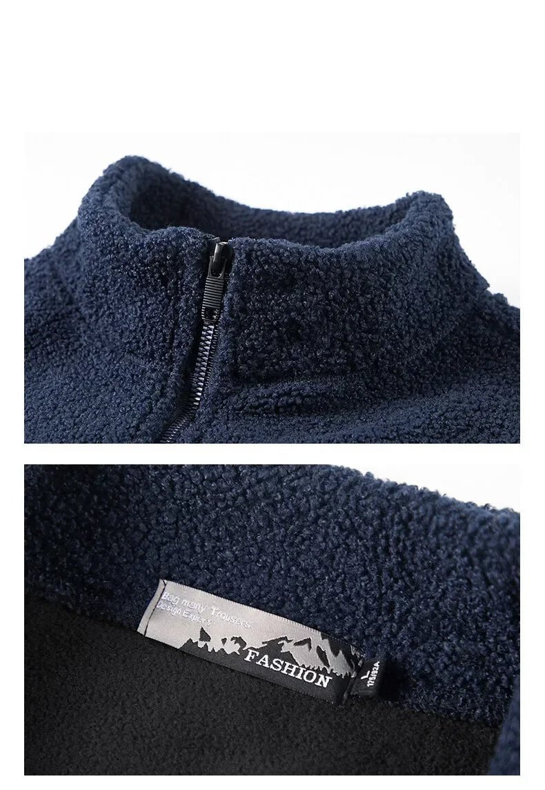 Warm Winter Fleece Vest for Men – Heated, Multi-Pocket Casual Waistcoat for Cycling, Plus Size Options C5