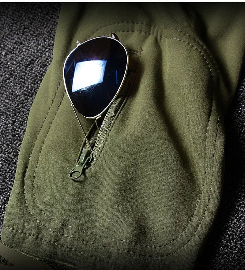 Men’s Soft Shell Tactical Set – Waterproof Fleece Lined Multi-Pocket Outdoor Wear