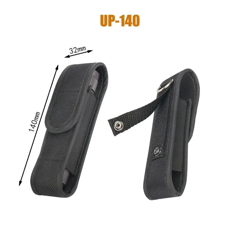 Tactical Flashlight Pouch LED Torch Holster Belt Waist Pack Tools Carry Case Outdoor Camping Hunting Knife Bag - Delicate Leather