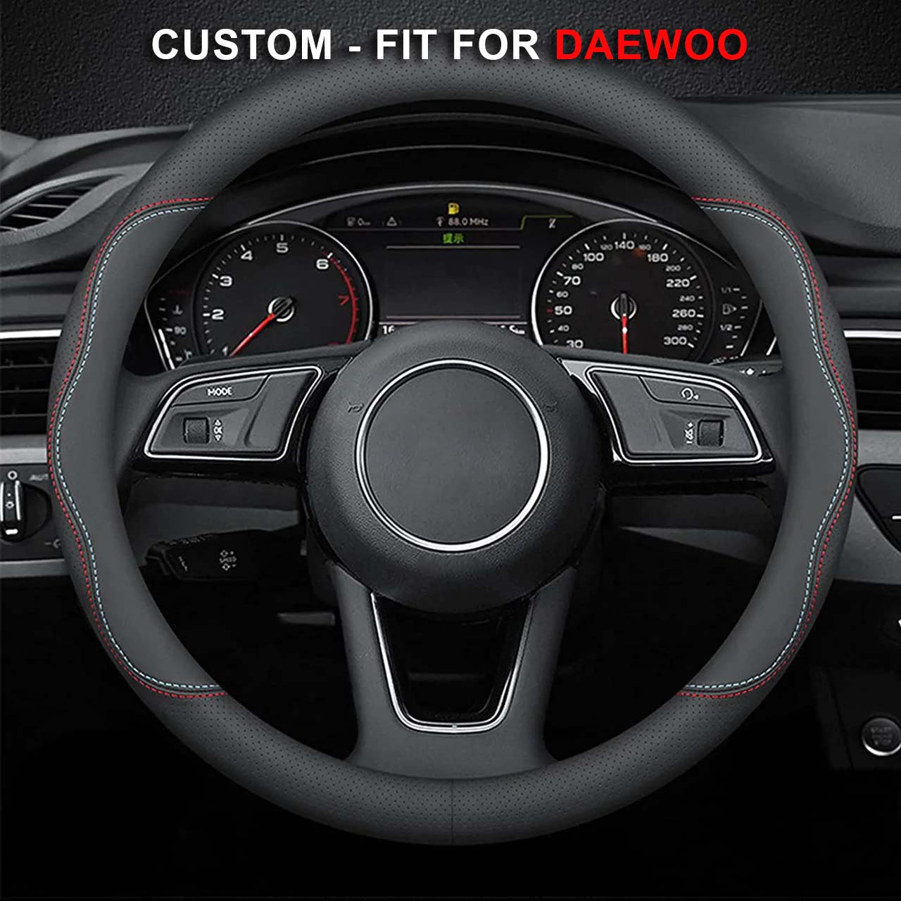 Steering Wheel Cover for Men and Women, Custom Logo For Cars, Leather Steering Wheel Cover, Universal Steering Wheel Cover for Cars, Vehicles, SUVs