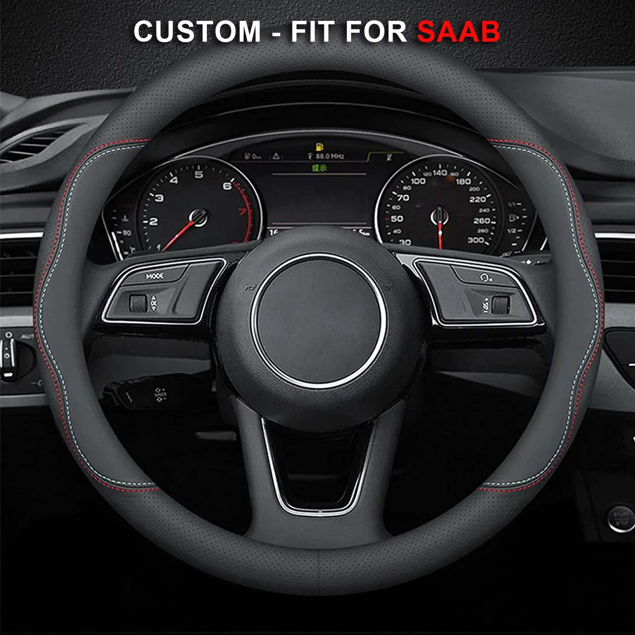 Steering Wheel Cover for Men and Women, Custom Logo For Cars, Leather Steering Wheel Cover, Universal Steering Wheel Cover for Cars, Vehicles, SUVs
