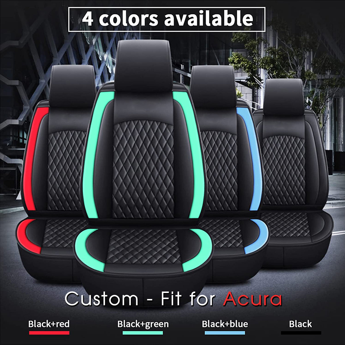 2 Car Seat Covers Full Set, Custom-Fit For Car, Waterproof Leather Front Rear Seat Automotive Protection Cushions, Car Accessories WAAC211