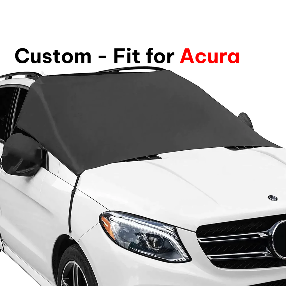 Car Windshield Snow Cover, Custom-Fit For Car, Large Windshield Cover for Ice and Snow Frost with Removable Mirror Cover Protector, Wiper Front Window Protects Windproof UV Sunshade Cover WAAC235