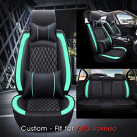 Thumbnail for 2 Car Seat Covers Full Set, Custom-Fit For Car, Waterproof Leather Front Rear Seat Automotive Protection Cushions, Car Accessories WAAR211