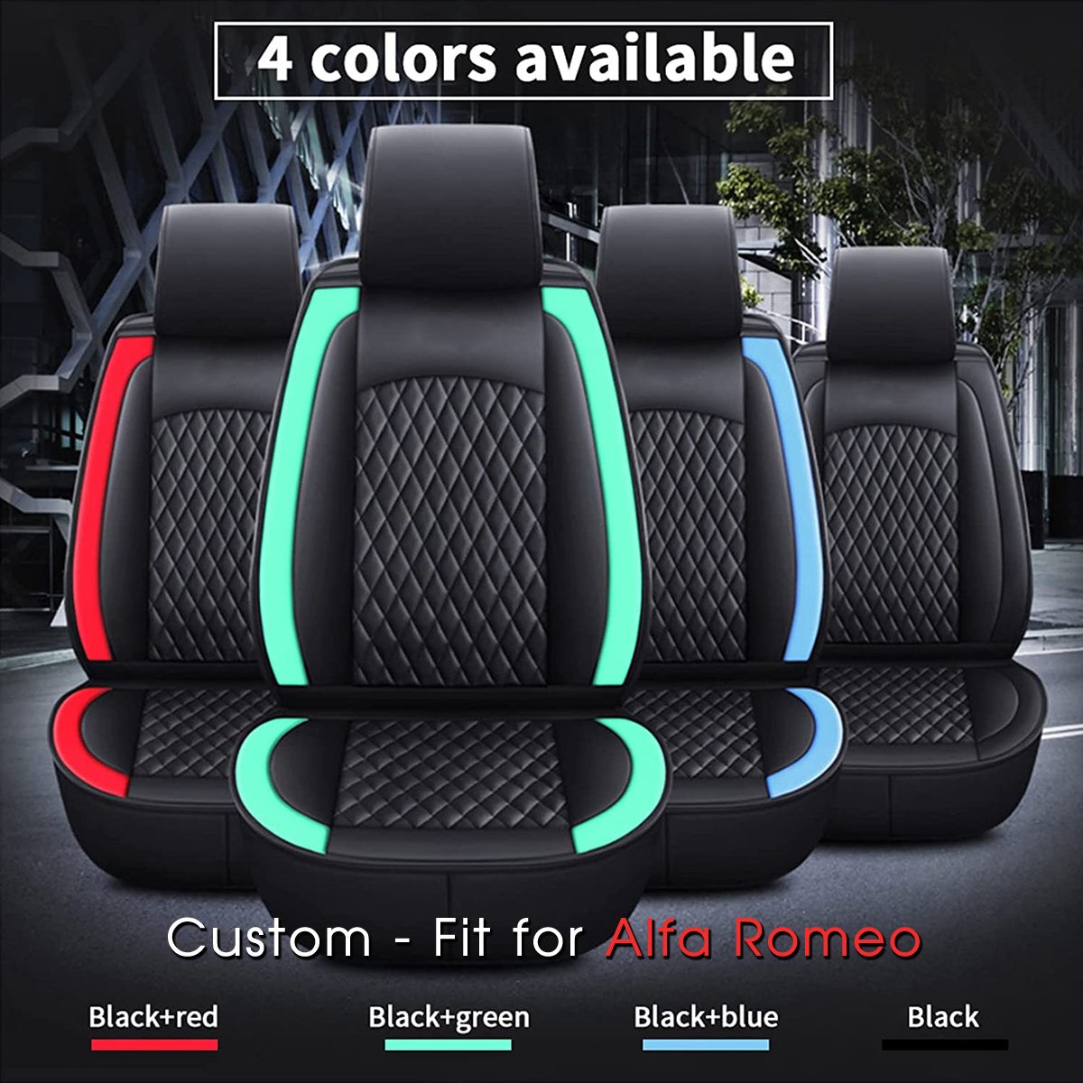 2 Car Seat Covers Full Set, Custom-Fit For Car, Waterproof Leather Front Rear Seat Automotive Protection Cushions, Car Accessories WAAR211