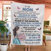 Thumbnail for Personalized To My Mom I Pray God Will Always Protect Custom Name Fleece Sherpa Blanket Gift For Mom Mother