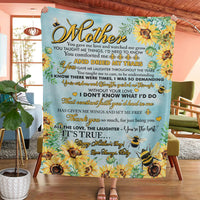Thumbnail for Personalized Mother Fleece Blanket You Gave Me Love Sunflower Gift For Mom Mother