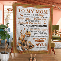 Thumbnail for Blanket Gifts With Personalized Blankets Son To Mom Blanket Fox Blanket Mothers Day Gifts Custom Fleece Blankets