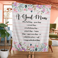 Thumbnail for A Good Mom Custom Name Fleece Sherpa Blanket Gift For Mom Mother