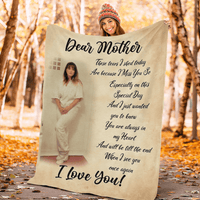 Thumbnail for Personalized Dear Mother I Love You Custom Name Fleece Sherpa Blanket Gift For Mom Mother