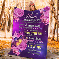 Thumbnail for Personalized To My Mom I Will Always Be Your Little Girl Custom Name Fleece Sherpa Blanket Gift For Mom Mother