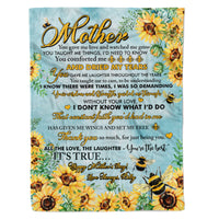 Thumbnail for Personalized Mother Fleece Blanket You Gave Me Love Sunflower Gift For Mom Mother