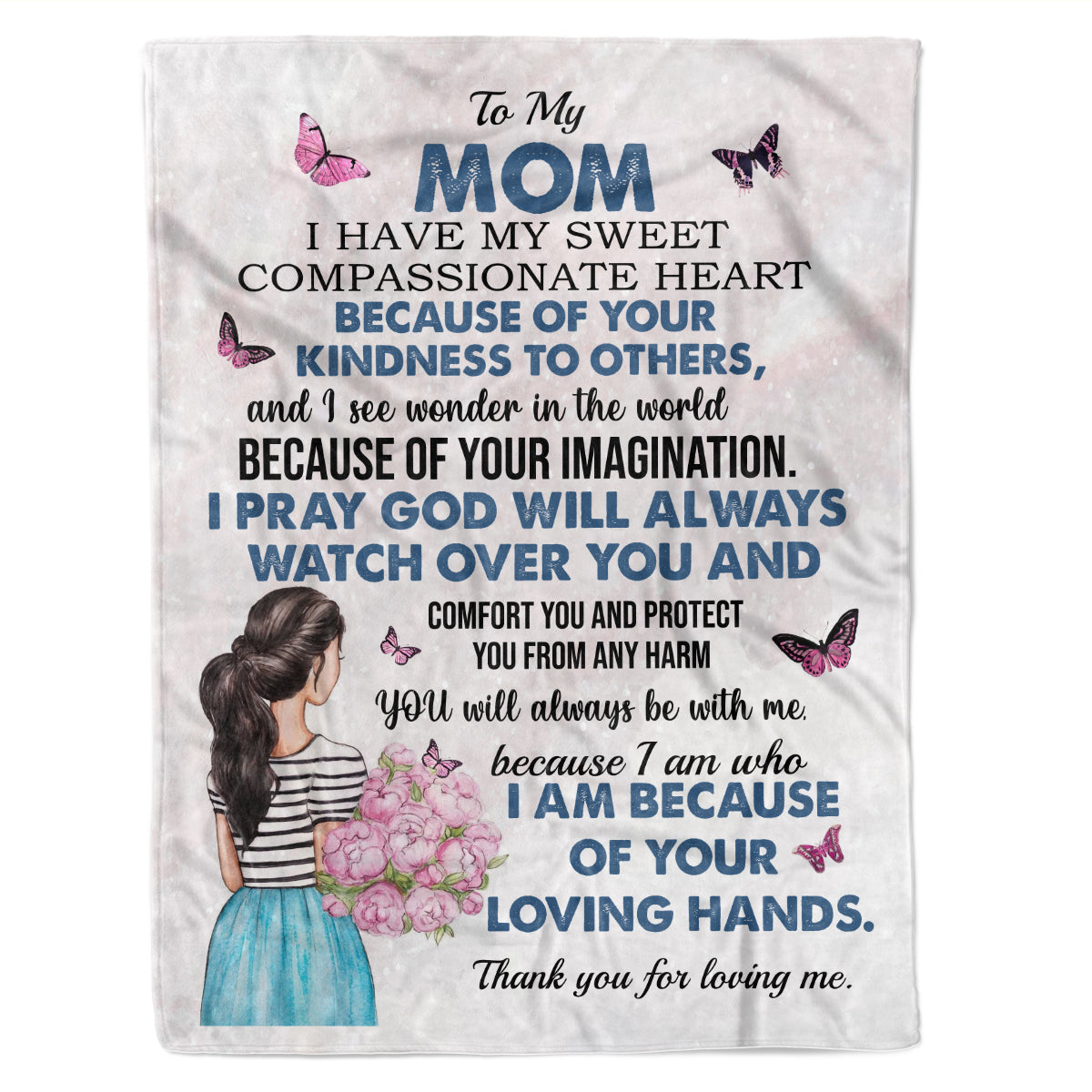 Personalized To My Mom I Pray God Will Always Protect Custom Name Fleece Sherpa Blanket Gift For Mom Mother