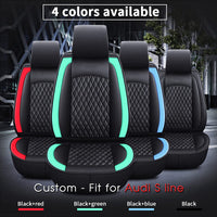 Thumbnail for 2 Car Seat Covers Full Set, Custom-Fit For Car, Waterproof Leather Front Rear Seat Automotive Protection Cushions, Car Accessories WAVE211