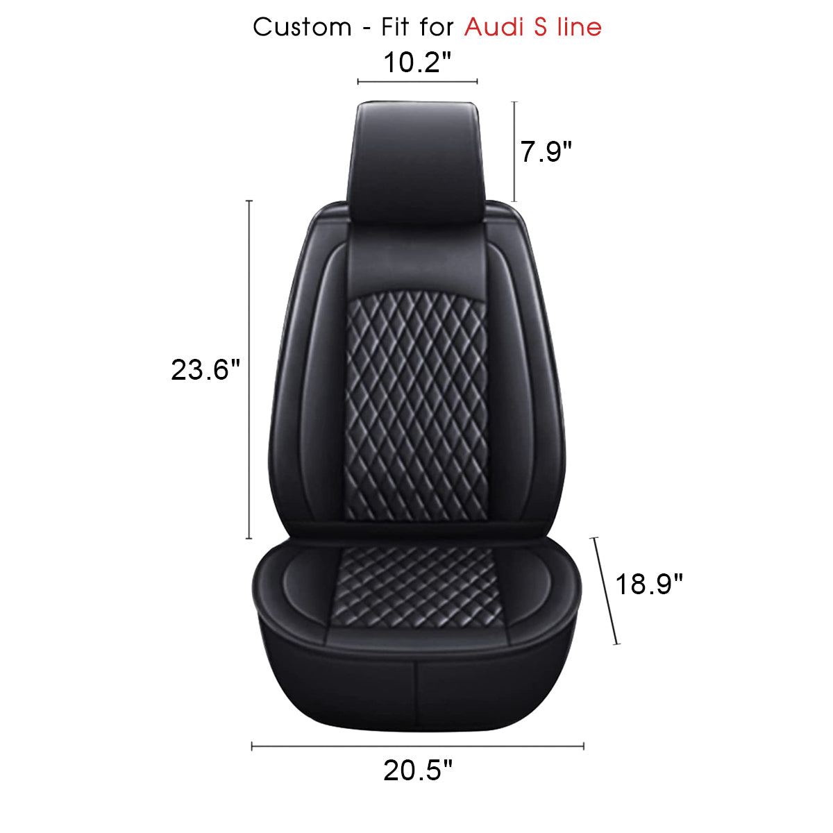 2 Car Seat Covers Full Set, Custom-Fit For Car, Waterproof Leather Front Rear Seat Automotive Protection Cushions, Car Accessories WAVE211