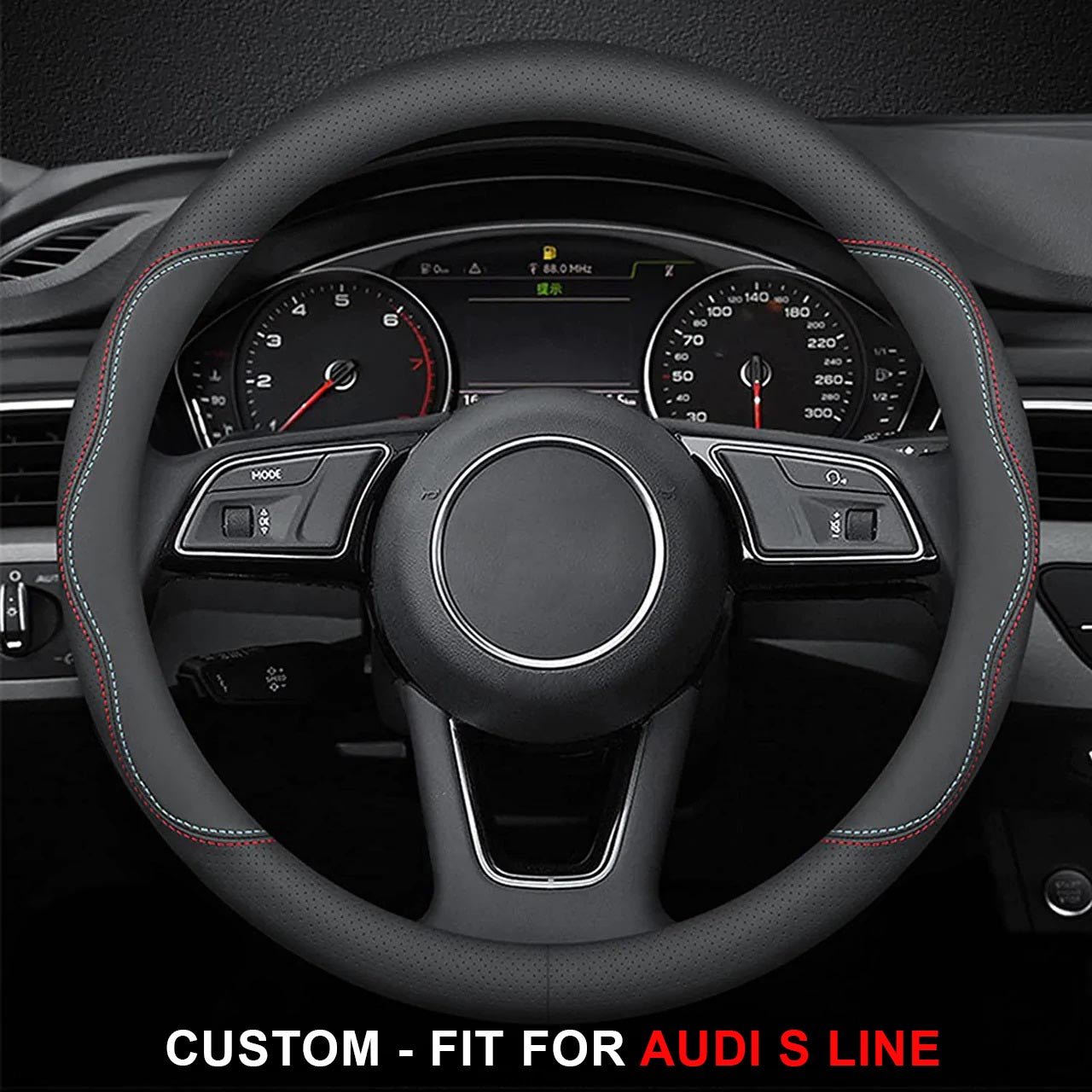 Steering Wheel Cover for Men and Women, Custom Logo For Cars, Leather Steering Wheel Cover, Universal Steering Wheel Cover for Cars, Vehicles, SUVs