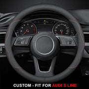 Steering Wheel Cover for Men and Women, Custom Logo For Cars, Leather Steering Wheel Cover, Universal Steering Wheel Cover for Cars, Vehicles, SUVs