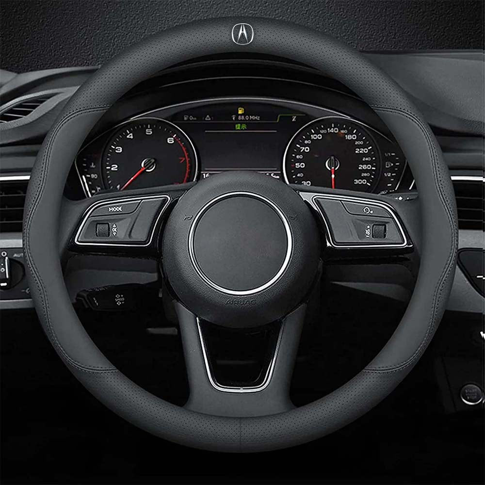 Car Steering Wheel Cover 2024 Update Version, Custom Fit For Your Cars, Premium Leather Car Steering Wheel Cover with Logo, Car Accessories AC18991
