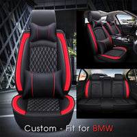 Thumbnail for 2 Car Seat Covers Full Set, Custom-Fit For Car, Waterproof Leather Front Rear Seat Automotive Protection Cushions, Car Accessories WAKX211