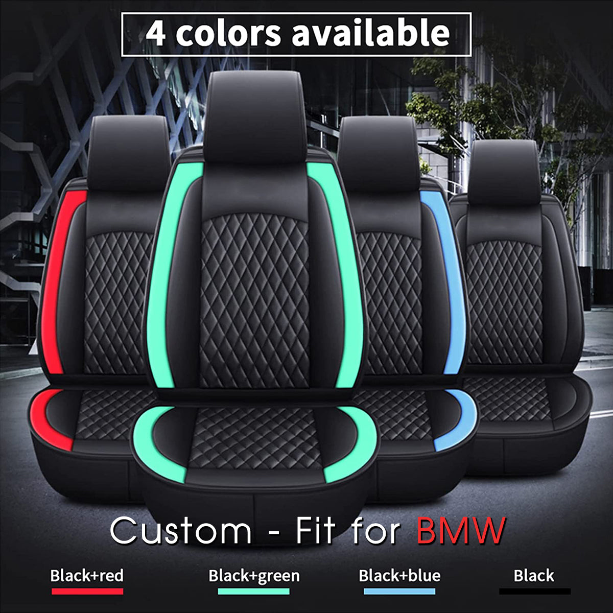 2 Car Seat Covers Full Set, Custom-Fit For Car, Waterproof Leather Front Rear Seat Automotive Protection Cushions, Car Accessories WAKX211