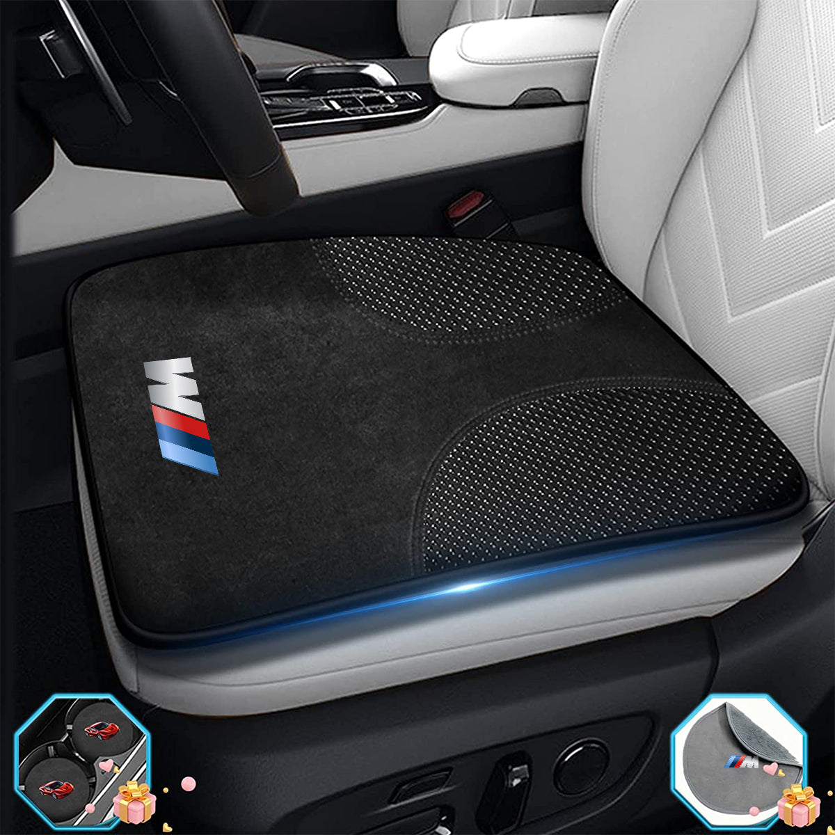 Car Seat Cushion, Custom Fit For Your Cars, Double Sided Seat Cushion, Breathable Suede + Ice Silk Car Seat Cushion, Comfort Seat Covers Cushion KO19979