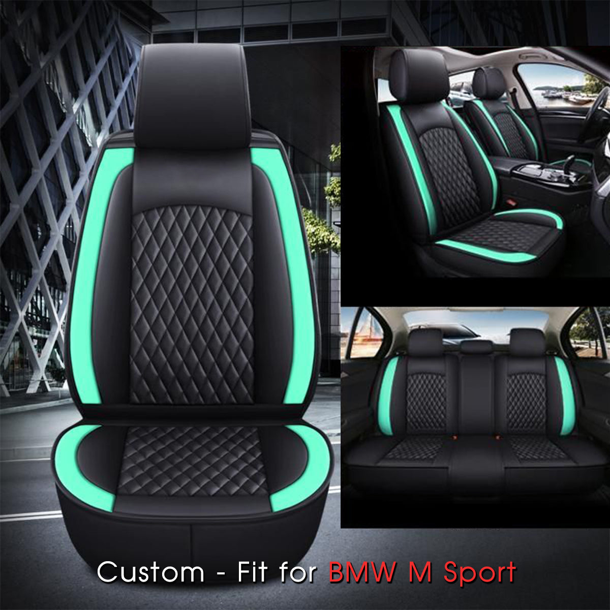 2 Car Seat Covers Full Set, Custom-Fit For Car, Waterproof Leather Front Rear Seat Automotive Protection Cushions, Car Accessories WAKO211