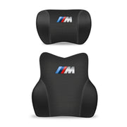 Car Headrest Neck Pillow and Lumbar Support Back Cushion Kit, Custom Fit For Your Cars, Memory Foam Erognomic, Car Accessories KO13992