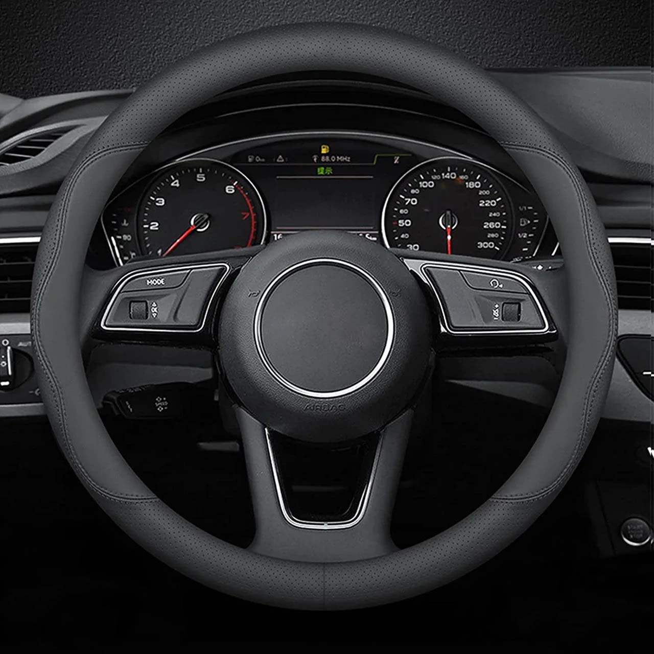 Car Steering Wheel Cover 2024 Update Version, Custom Fit For Your Cars, Premium Leather Car Steering Wheel Cover with Logo, Car Accessories IN18991