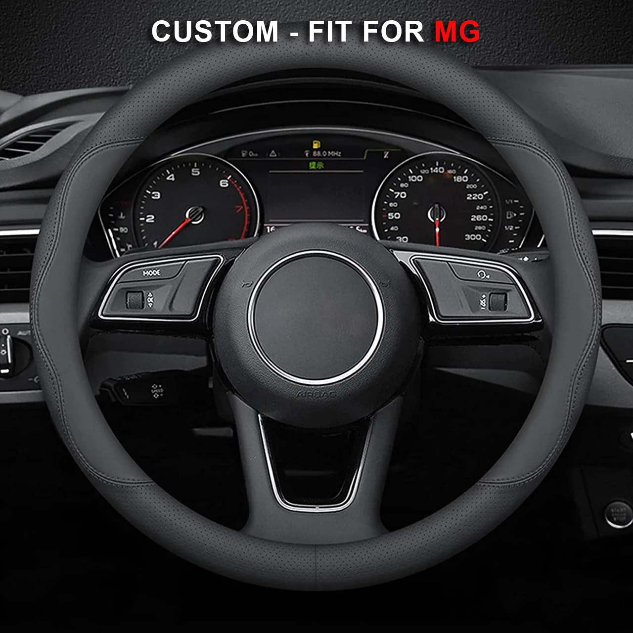 Steering Wheel Cover for Men and Women, Custom Logo For Cars, Leather Steering Wheel Cover, Universal Steering Wheel Cover for Cars, Vehicles, SUVs