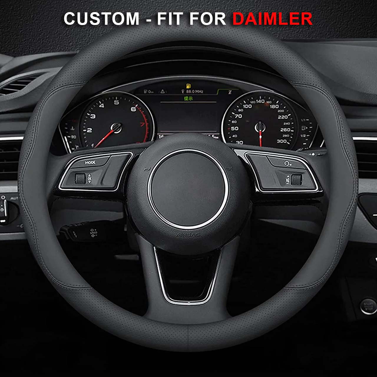 Steering Wheel Cover for Men and Women, Custom Logo For Cars, Leather Steering Wheel Cover, Universal Steering Wheel Cover for Cars, Vehicles, SUVs