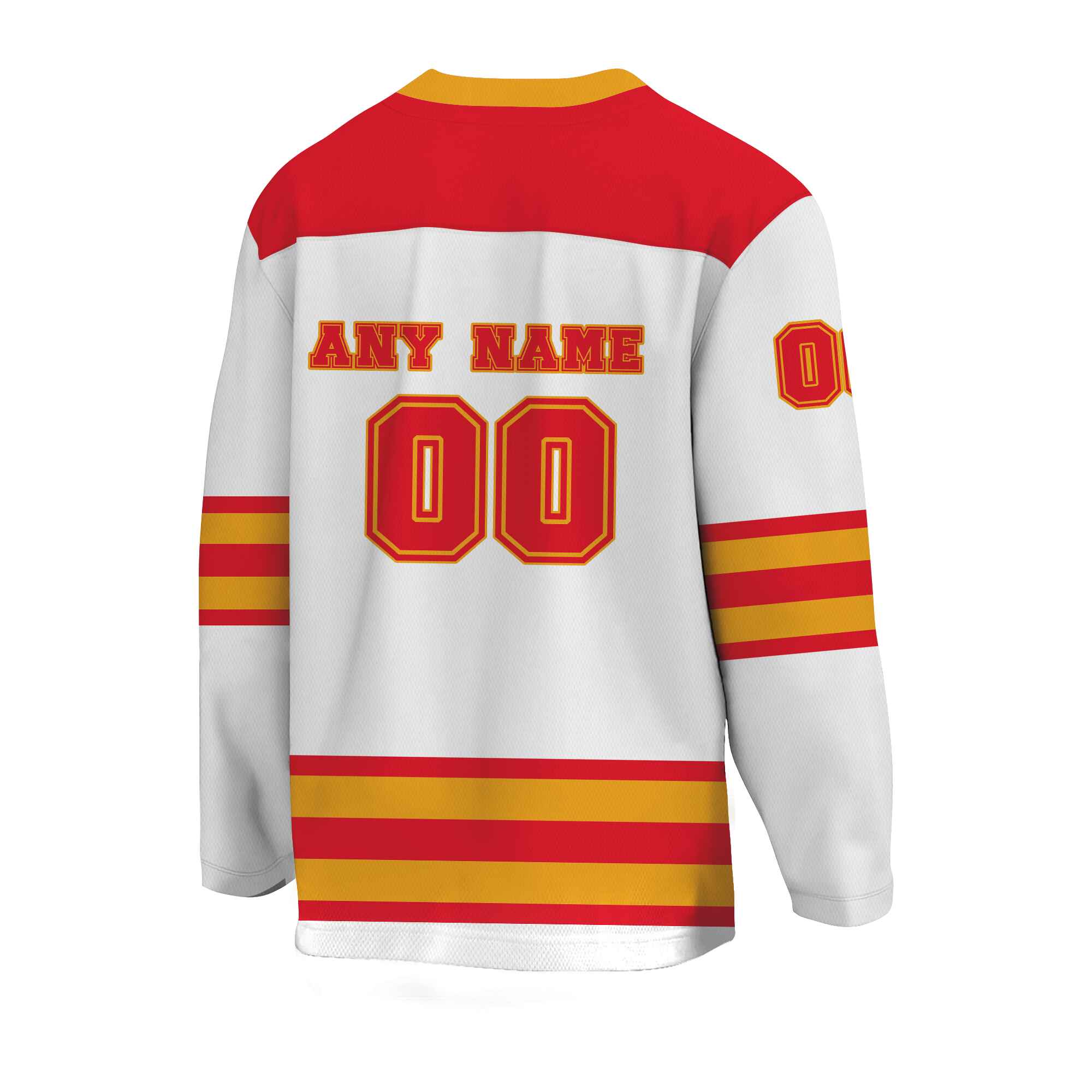 Custom Royal Blue Orange -White Hockey Jersey
