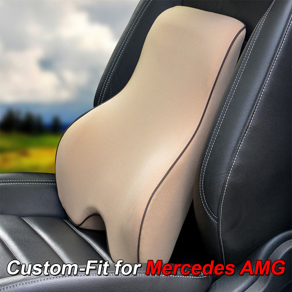 Lumbar Support Cushion for Car and Headrest Neck Pillow Kit, Custom-Fit For Car, Ergonomically Design for Car Seat, Car Accessories WALM254