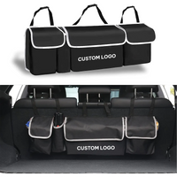 Thumbnail for Car Trunk Hanging Organizer, Custom Logo For Your Car Thick Backseat Trunk Storage Bag with 4 Pockets and 3 Adjustable Shoulder Straps, Foldable Car Trunk Interior Accessories Releases Your Trunk Space