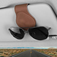 Thumbnail for Car Sunglasses Holder, Custom Logo For Your Cars, Magnetic Leather Glasses Frame 2024 Update PE13995