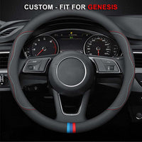 Thumbnail for Steering Wheel Cover for Men and Women, Custom Logo For Cars, Leather Steering Wheel Cover, Universal Steering Wheel Cover for Cars, Vehicles, SUVs