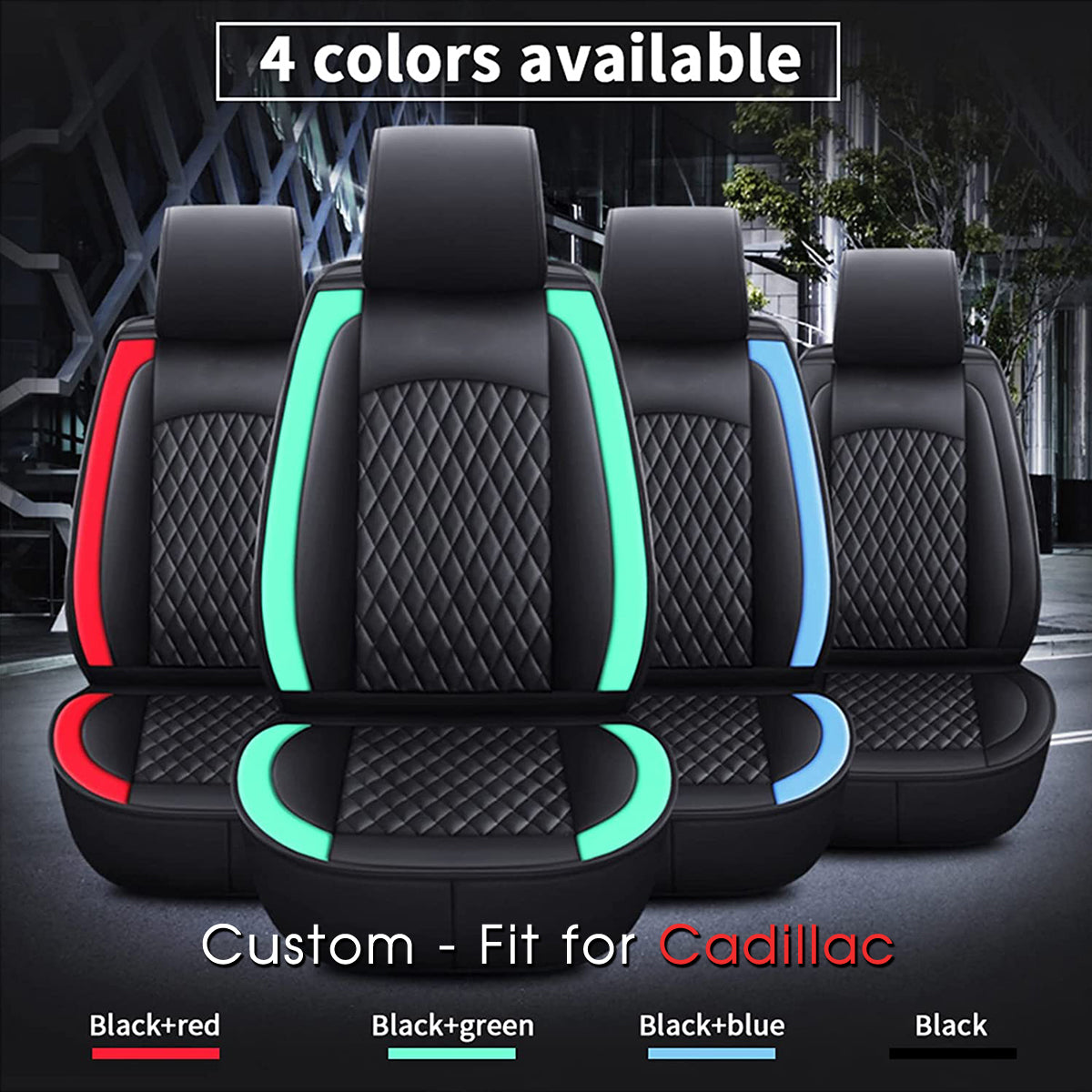 2 Car Seat Covers Full Set, Custom-Fit For Car, Waterproof Leather Front Rear Seat Automotive Protection Cushions, Car Accessories WACA211