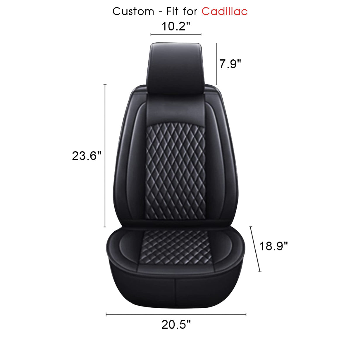 2 Car Seat Covers Full Set, Custom-Fit For Car, Waterproof Leather Front Rear Seat Automotive Protection Cushions, Car Accessories WACA211