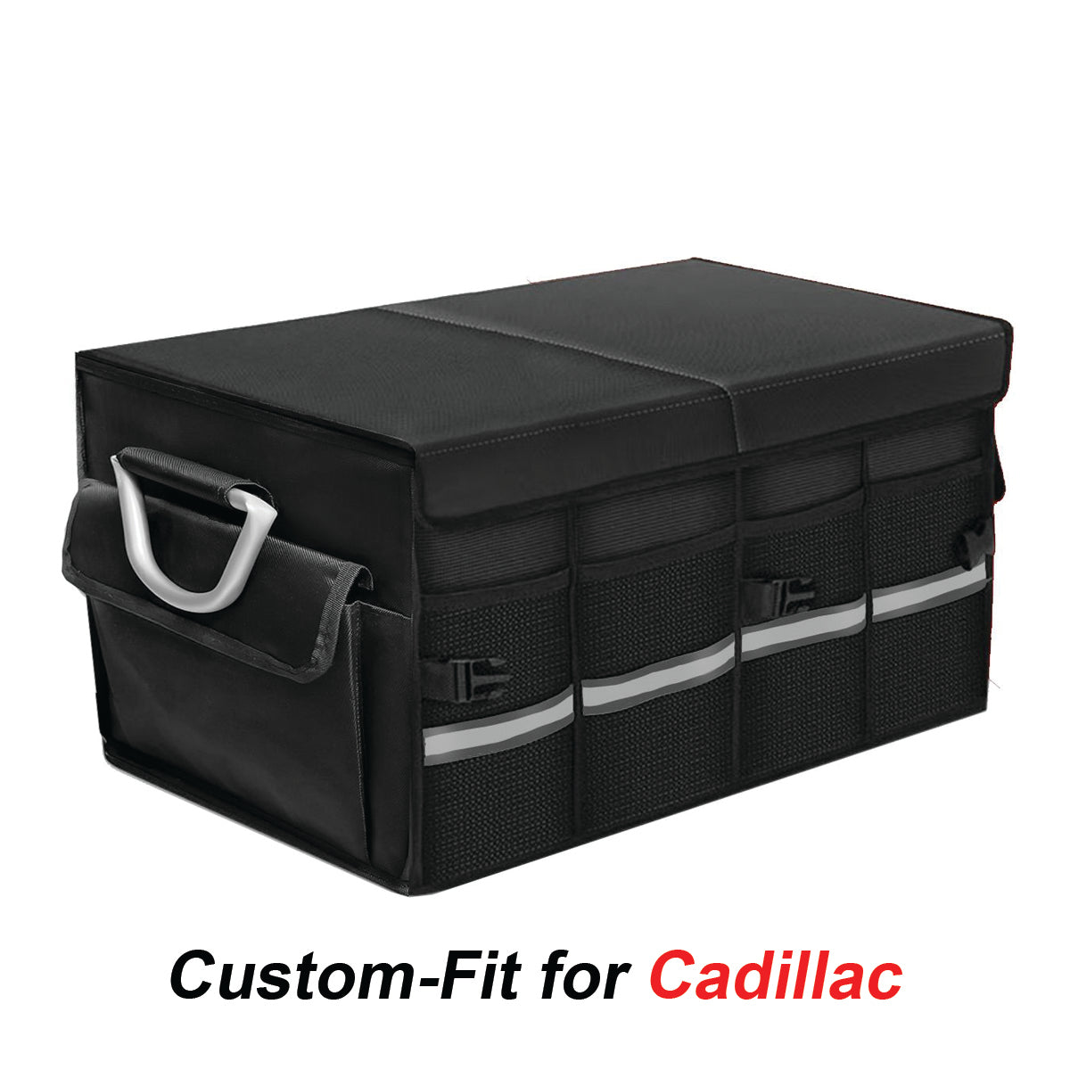 Big Trunk Organizer, Custom-Fit For Car, Cargo Organizer SUV Trunk Storage Waterproof Collapsible Durable Multi Compartments WaCA253