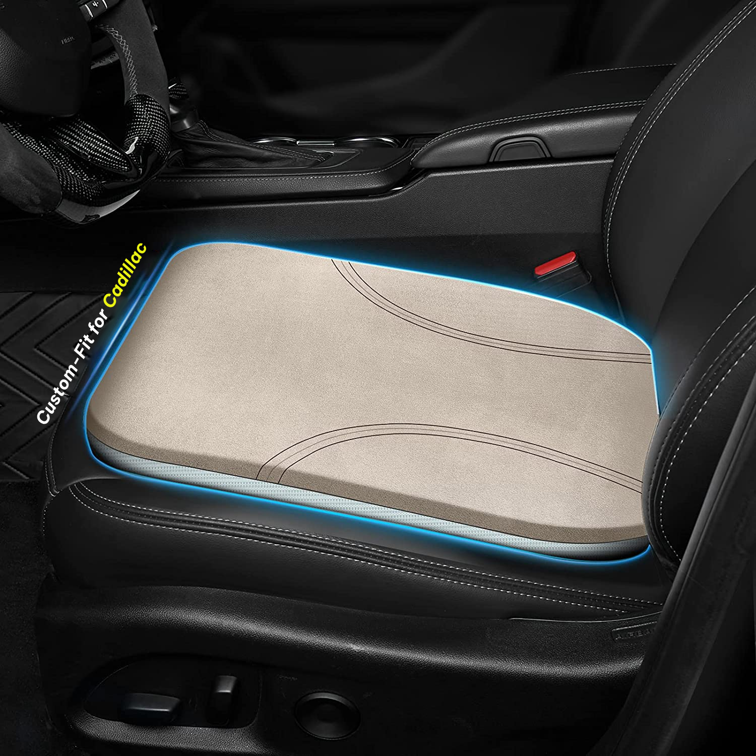 Car Seat Cushion, Custom Fit For Car, Car Memory Foam Seat Cushion, Heightening Seat Cushion, Seat Cushion for Car and Office Chair WACA224