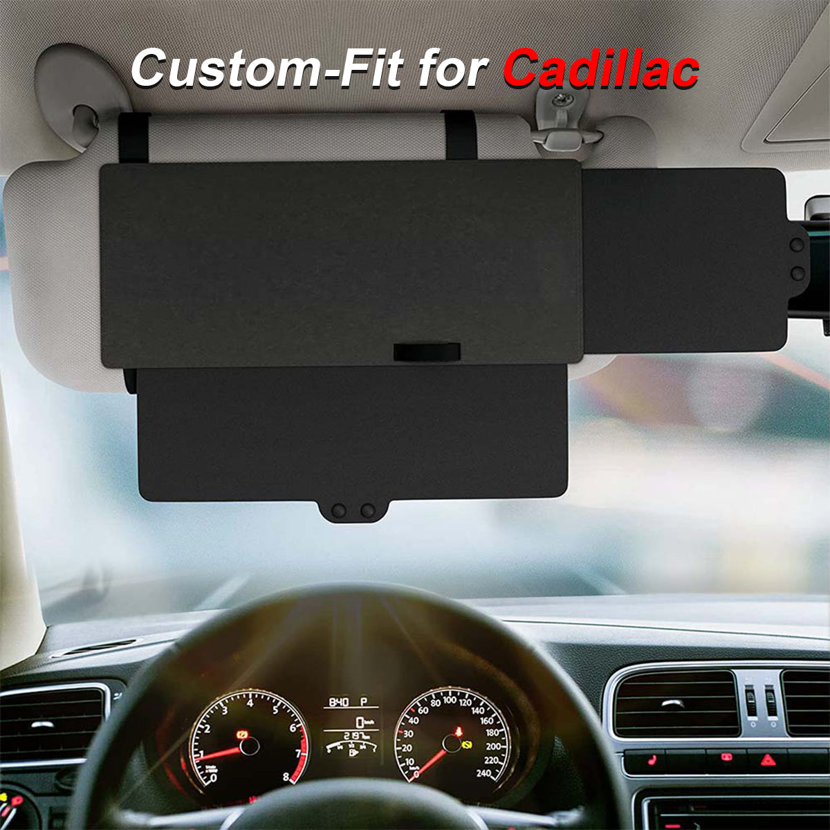 Polarized Sun Visor Sunshade Extender for Car with Polycarbonate Lens, Custom fit for Car, Anti-Glare Car Sun Visor Protects from Sun Glare WACA255